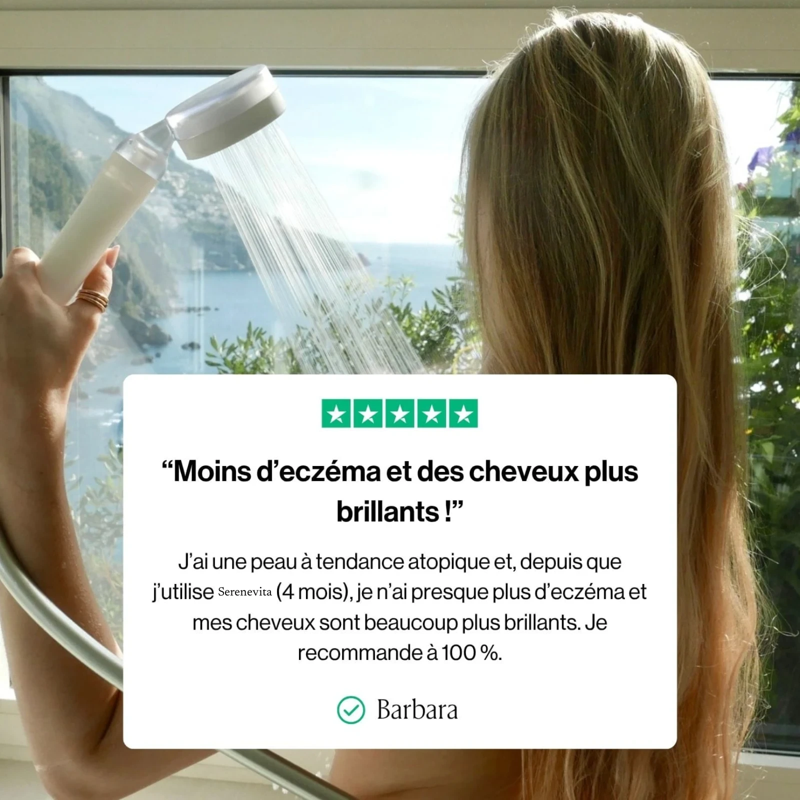 Le pommeau et ses filtres de remplacement
